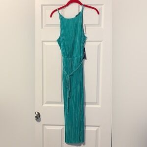 Elegant Teal Eva Mendez Collection Sleeveless Dress